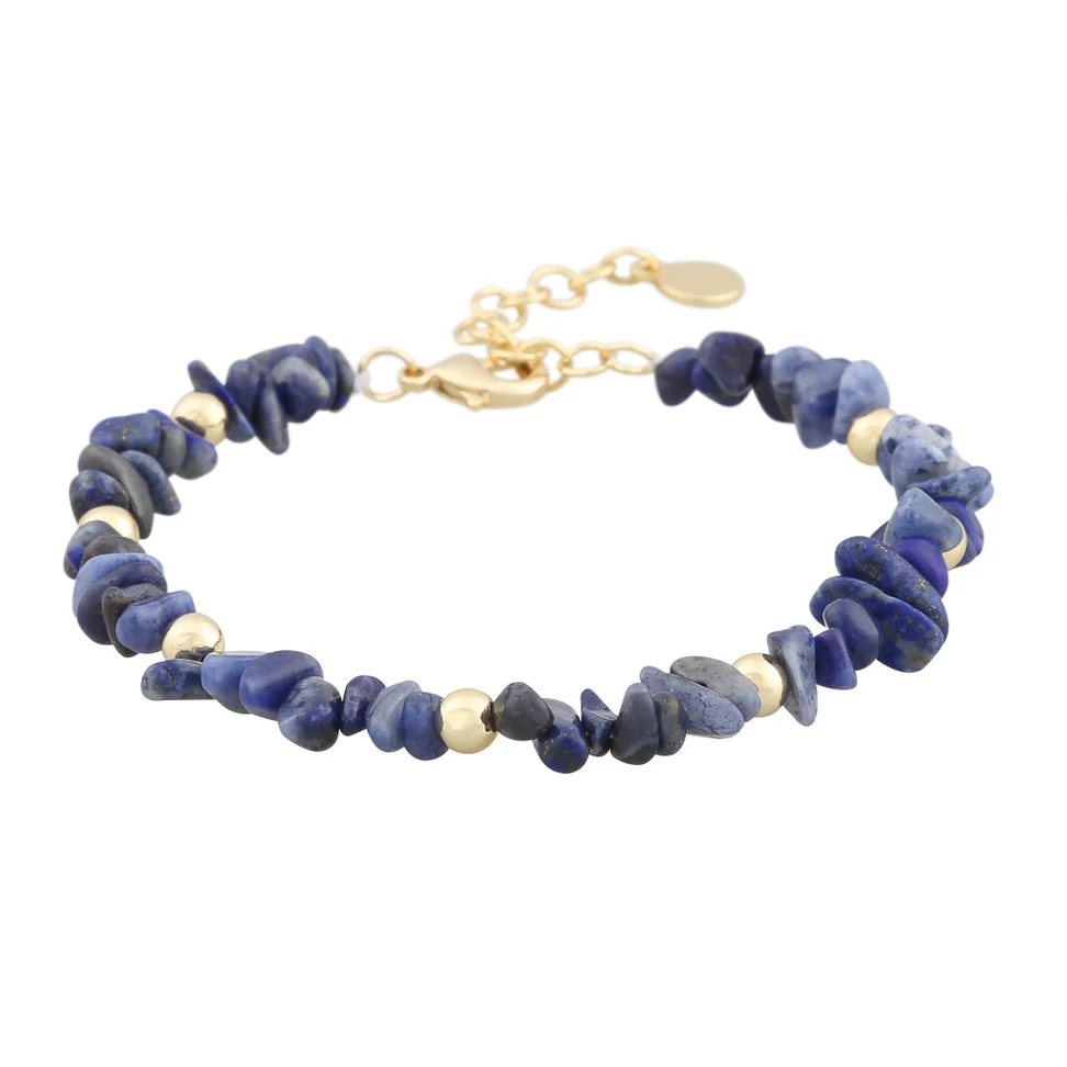 Trendiga armbandet Capri stone i färgen blått från Snö of Sweden.