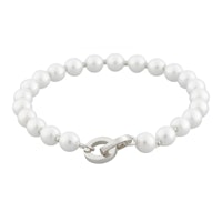 SNÖ OF SWEDEN - Five pearl armband, silver
