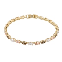 SNÖ OF SWEDEN - Meadow stone armband, guld/ mix champagne