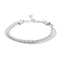SNÖ OF SWEDEN - Nicki double armband, silver