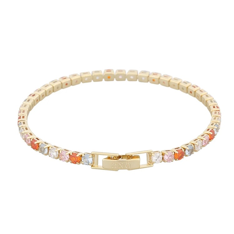 SNÖ OF SWEDEN - Unnie armband, guld/ pink mix - Amazing Gifts