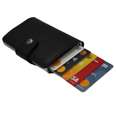 Skydd Plånbok Korthållare 5st Kort -med Knapp, RFID