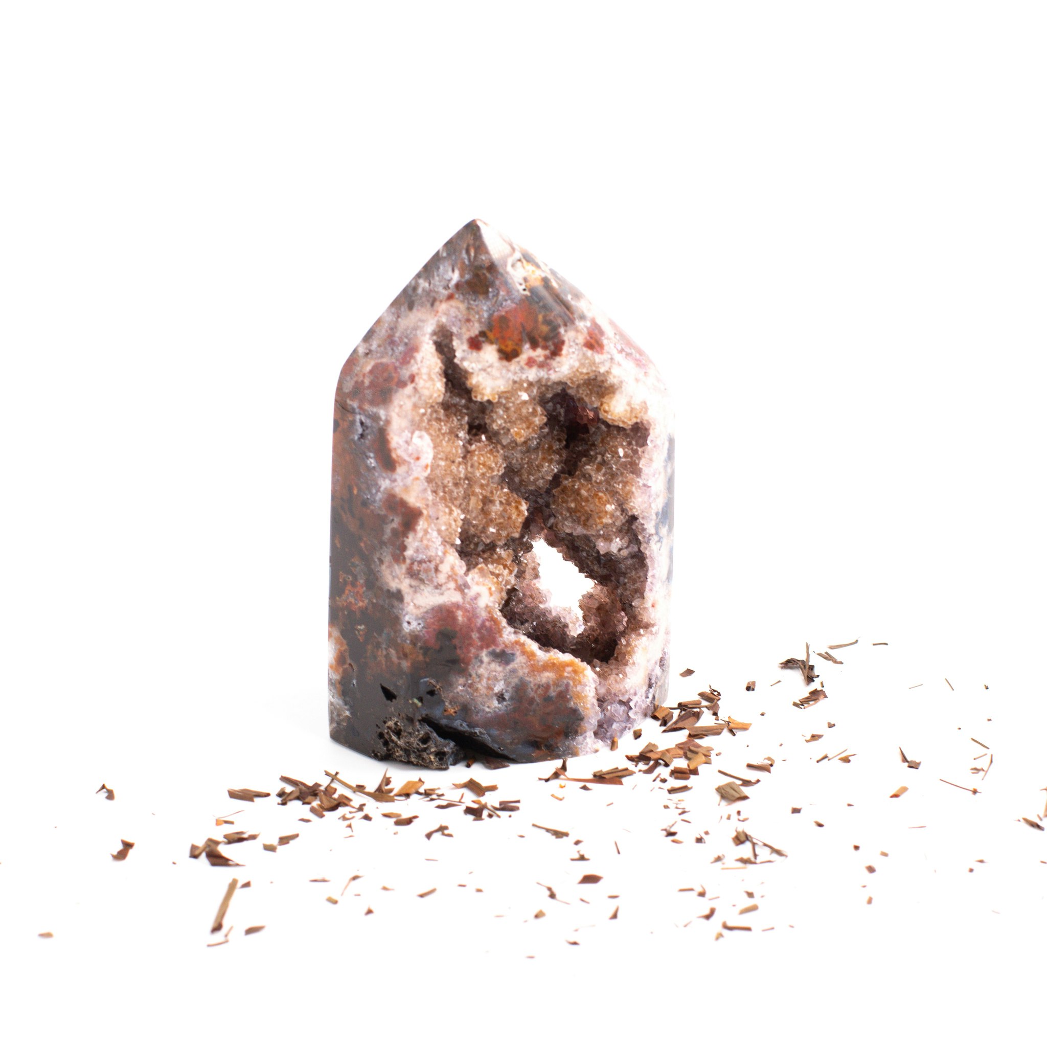 Torn i Agat med drusy #1