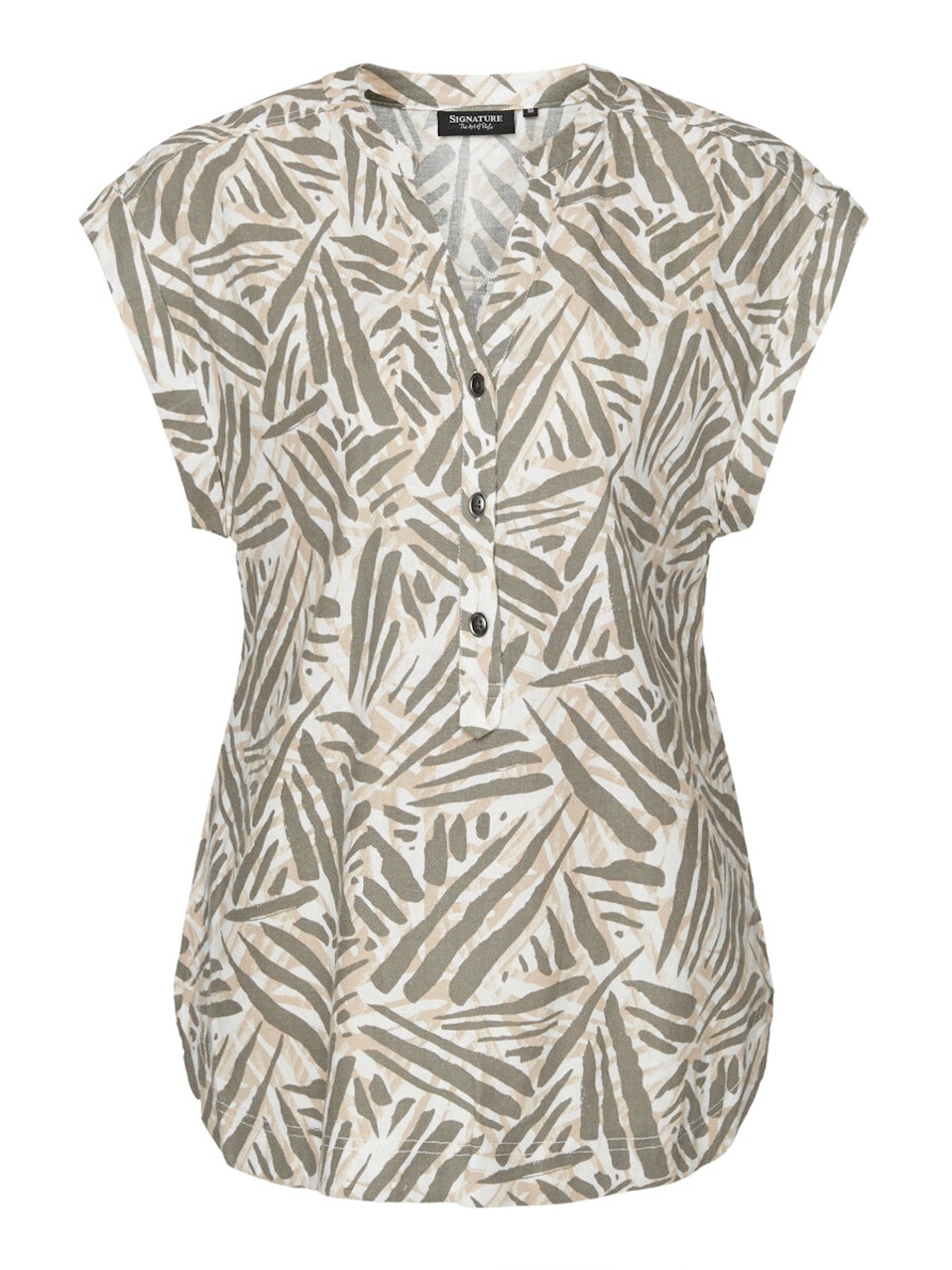 Topp lin/viskos (BLÅ/BEIGE)