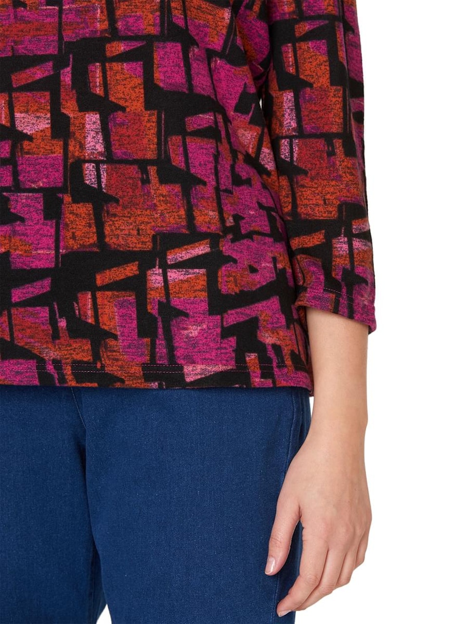 Topp med 3/4 ärm (BLÅ) (XL, 2XL KVAR)