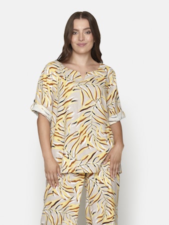 Topp lin/viskos (BLÅ/BEIGE) (4XL KVAR)
