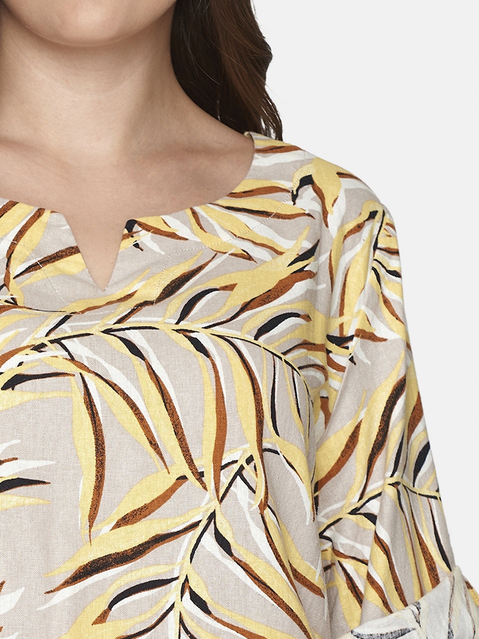 Topp lin/viskos (BLÅ/BEIGE) (4XL KVAR)