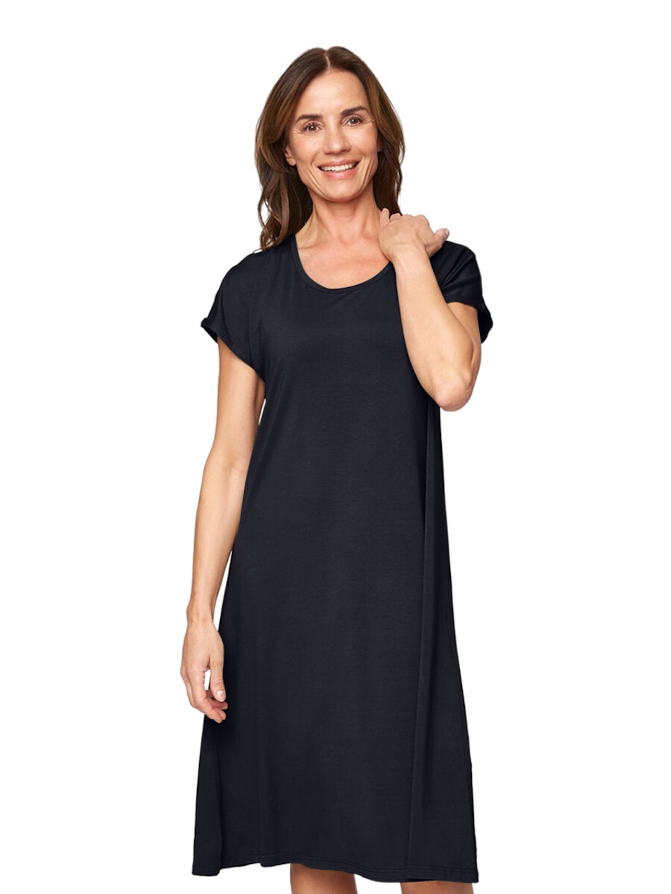 Klänning (MÖRKBLÅ) (3XL, 4XL Kvar)