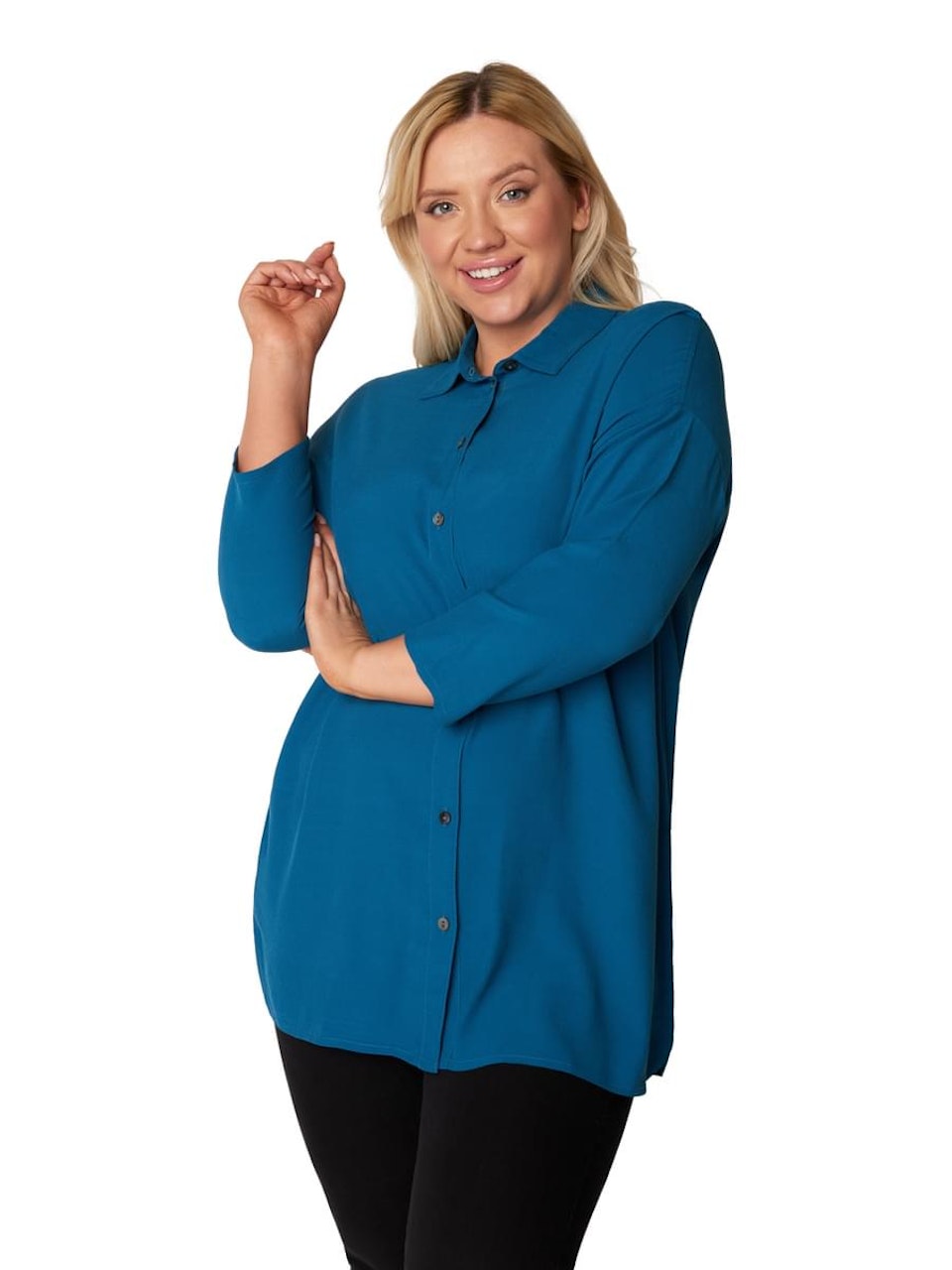 Skjortblus (TURKOS) (52,54,56 KVAR)