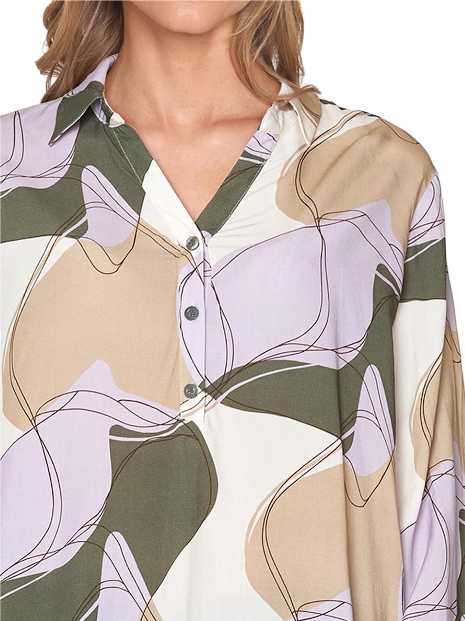 Blus med krage