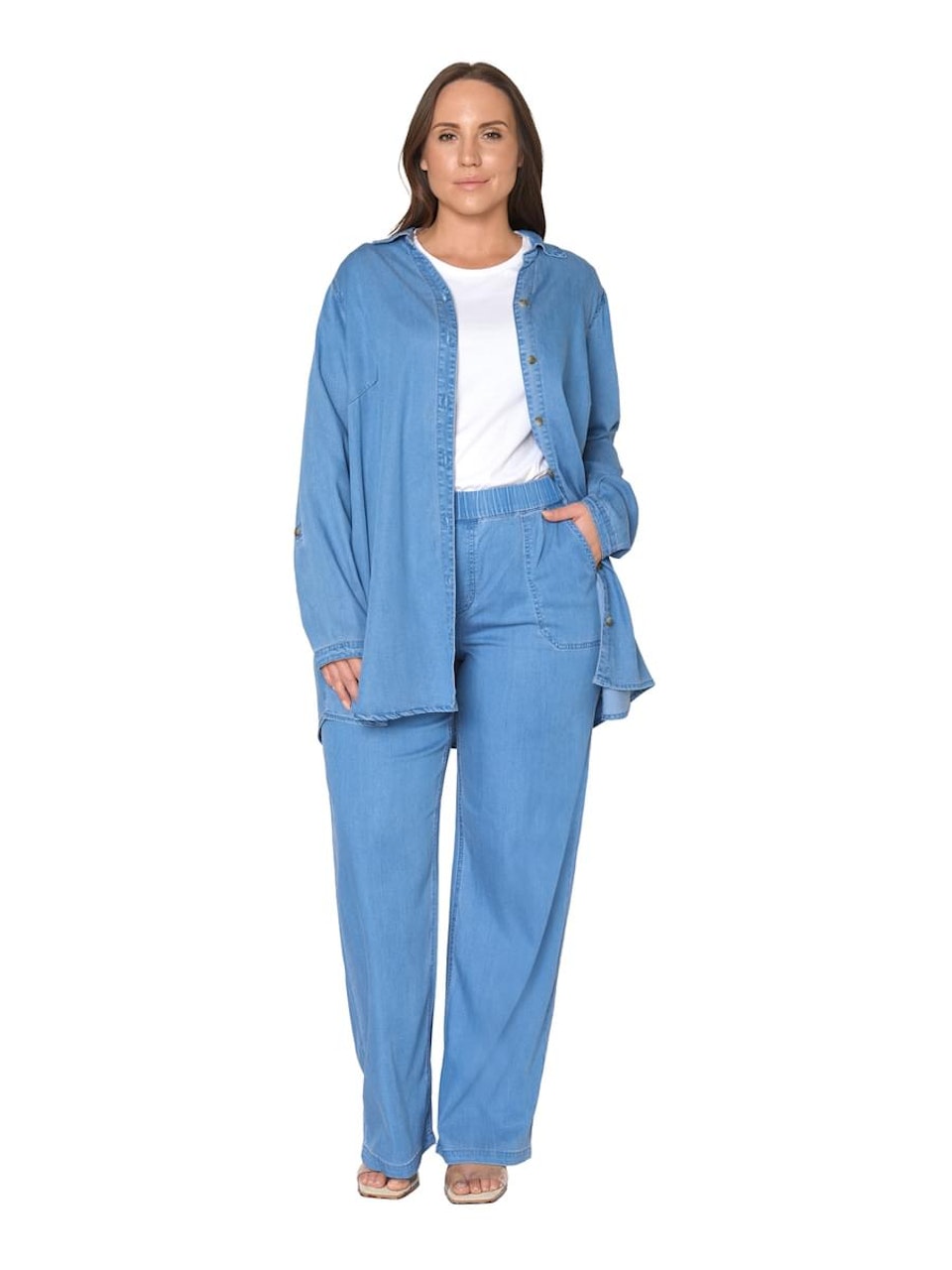 Tencel-jeans med raka ben (48, 56 KVAR)
