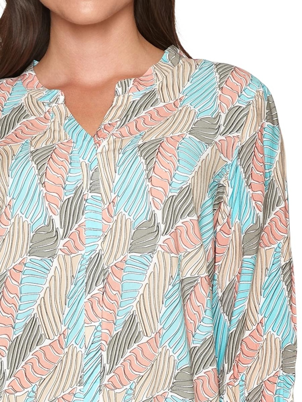 Blus med 3/4 ärm