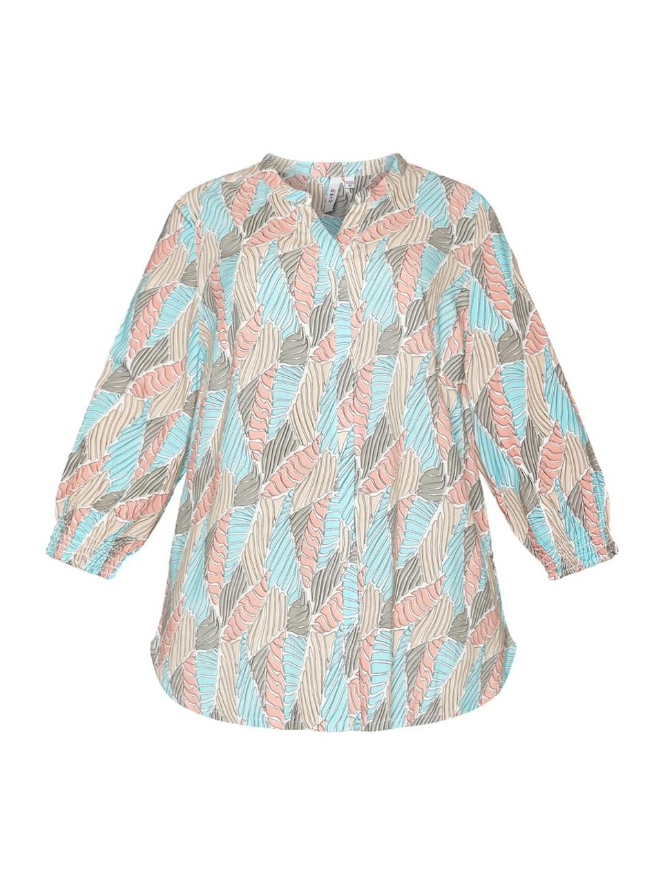 Blus med 3/4 ärm
