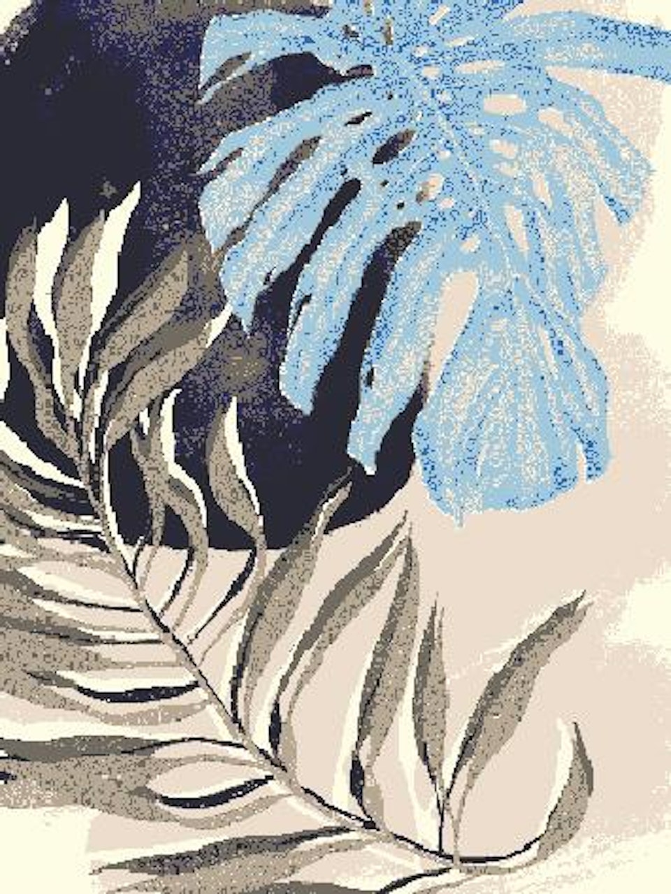 Topp (BLÅ/BEIGE PRINT)