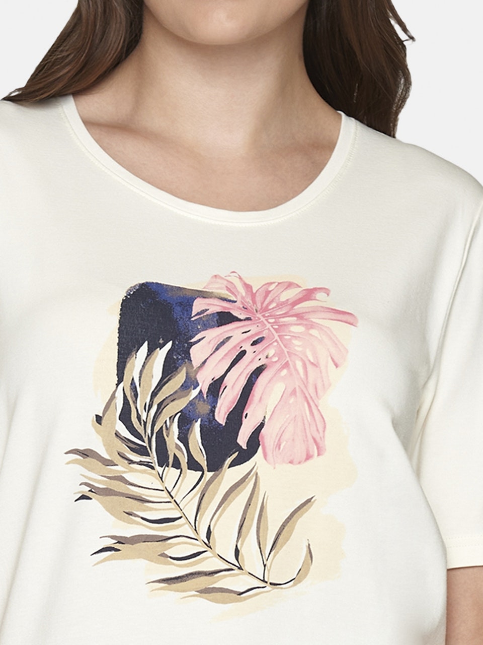 Topp (BLÅ/BEIGE PRINT)