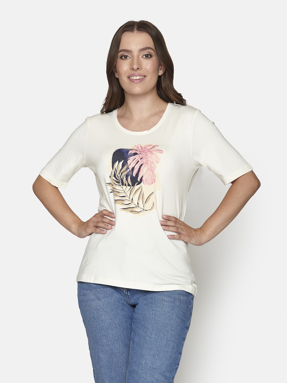 Topp (BLÅ/BEIGE PRINT)