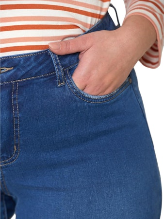 7/8 Jeans med flisig kant