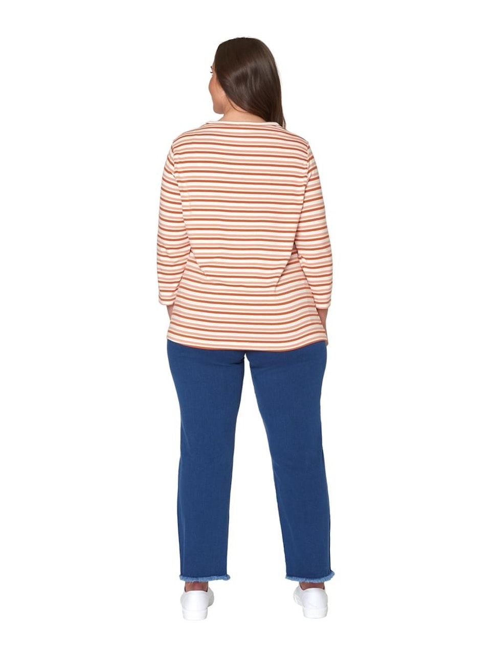 7/8 Jeans med flisig kant