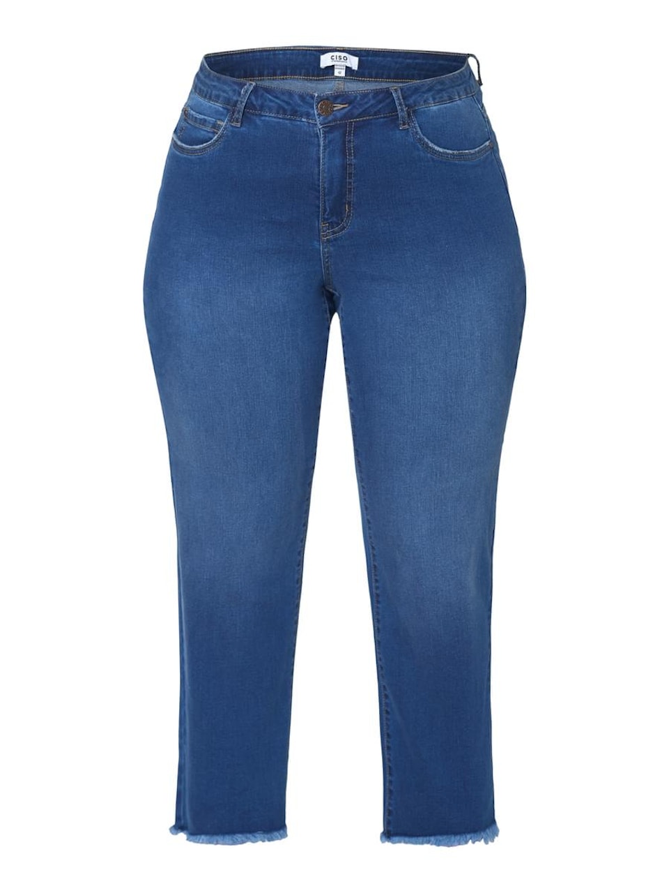 7/8 Jeans med flisig kant