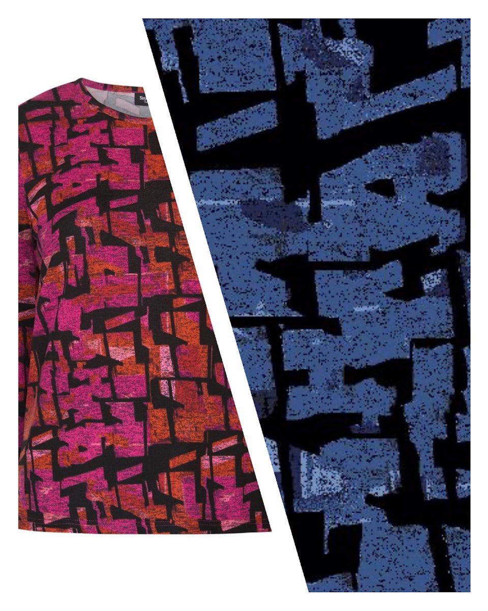 Topp med 3/4 ärm (BLÅ) (XL, 2XL KVAR)