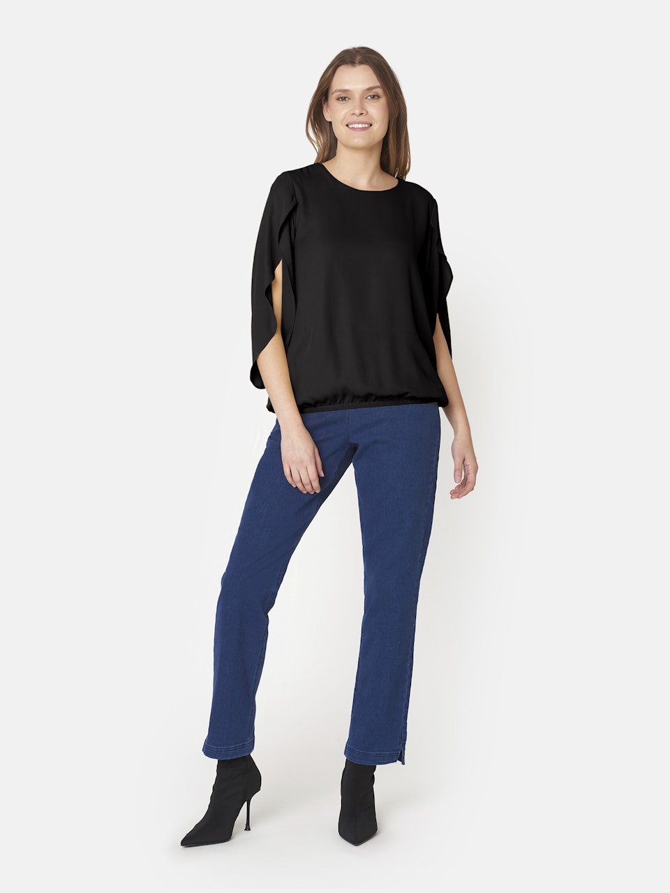 Blus med fin 3/4 ärm OPENH