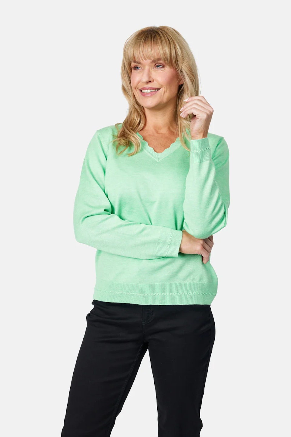 Pullover (Mörk mintgrön)