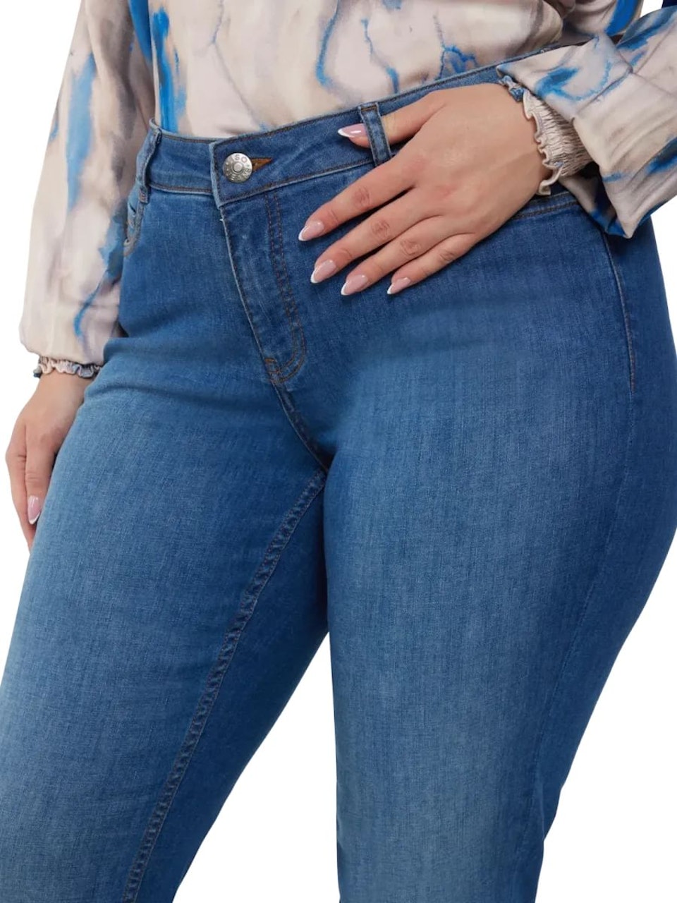 Stretchjeans med raka ben