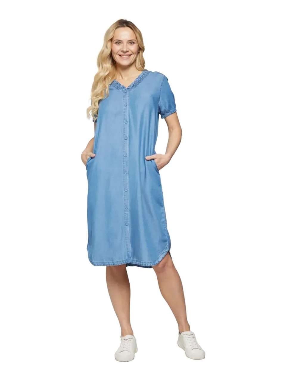 Tencel-klänning med fickor