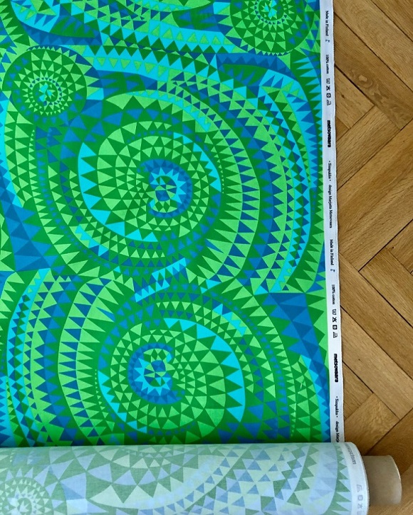Simpukka Green - 490 SEK/M Fabric | Metsovaara | Retro