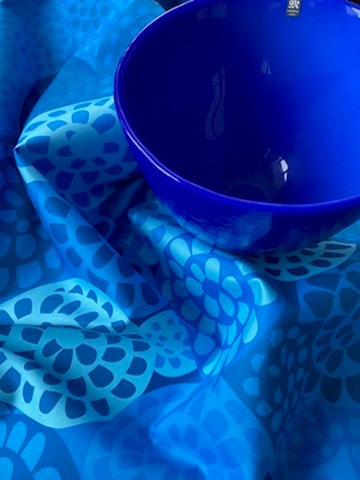 Kukka Blue - 490 SEK/M Fabric | Metsovaara | Retro