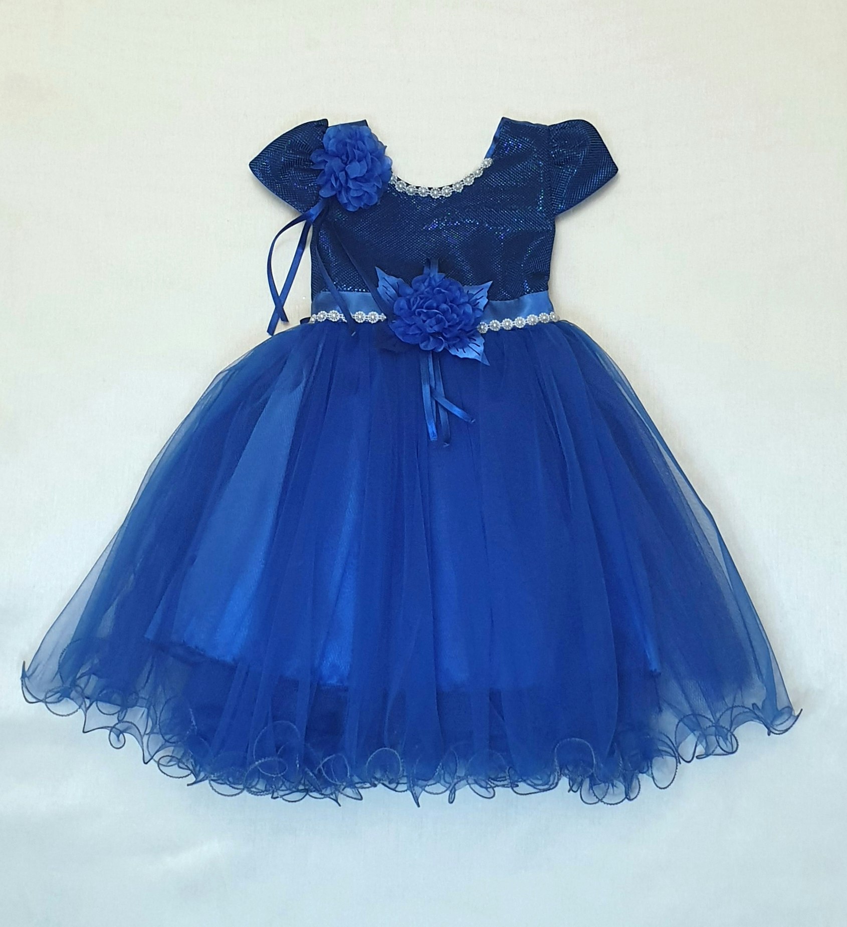 Festklänning flicka blå 1-5år