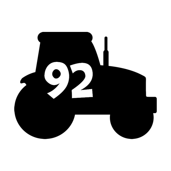 Størrelsesmerker - Traktor 10 stk