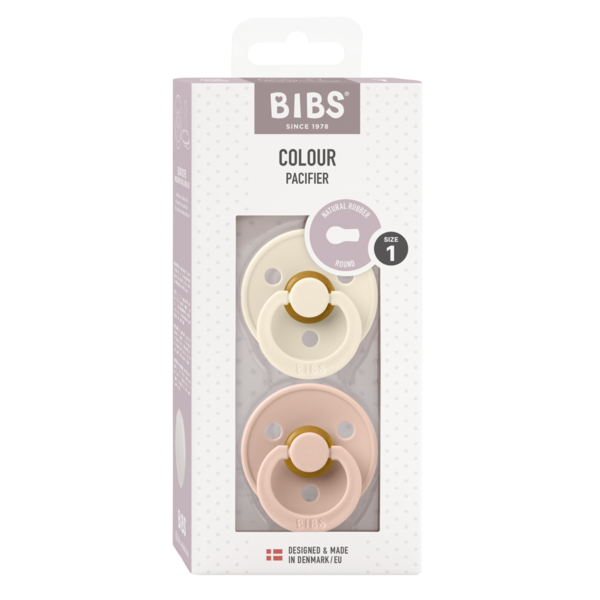 BIBS Colour 2pack - Ivory/Blush