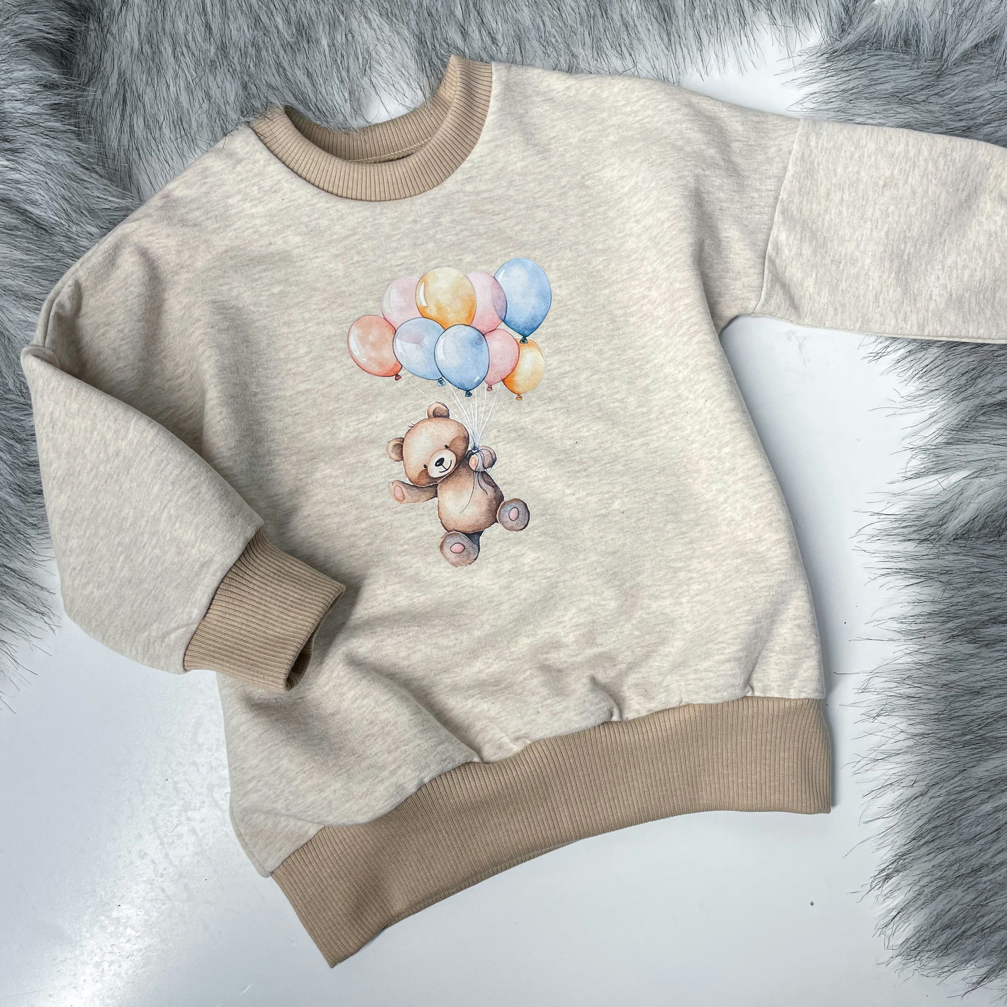 Genser - Bamse med ballonger