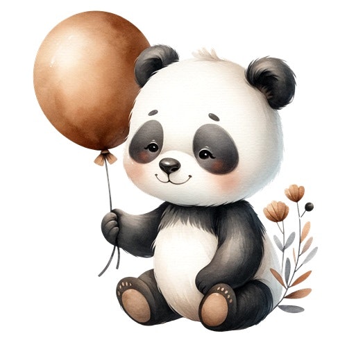 DTF - Panda m/ ballong