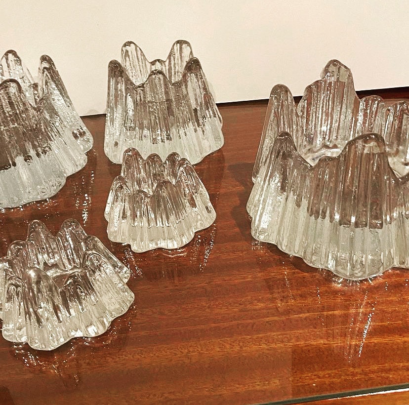 Glaslyktor Nybro glasbruk av Rune Strand Volcano. 5 cm hög