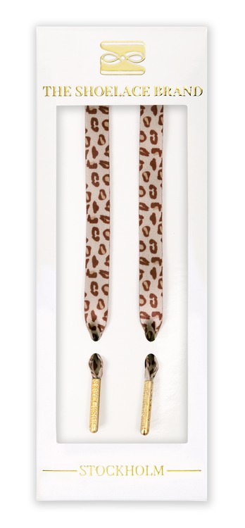 Leopard mönstrade skosnören rosa - The Shoelace Brand