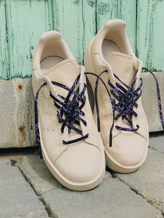 PU shoelaces fake snakeskin purple- The Shoelace Brand