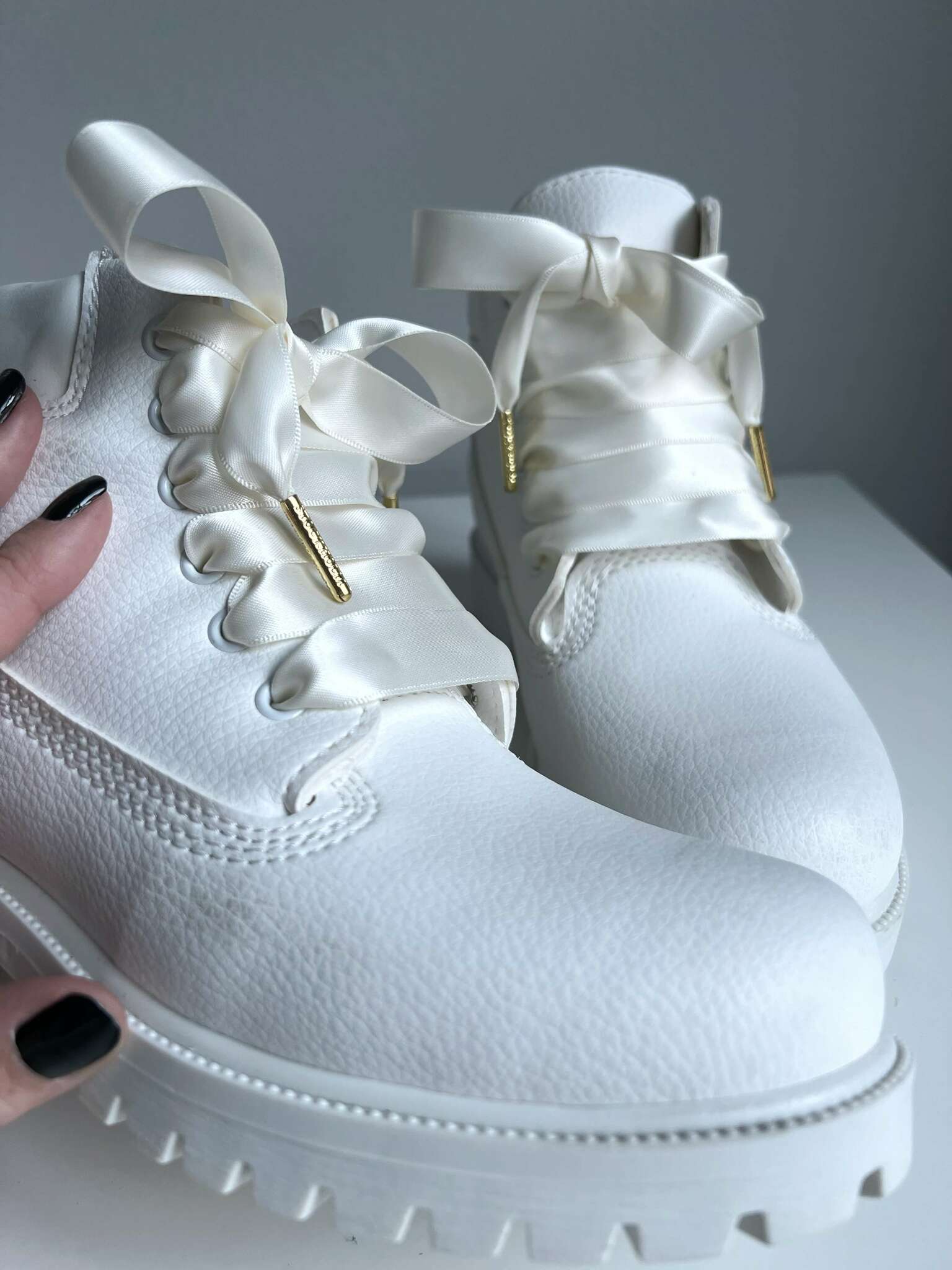 Off white Silk Skosnören - The Shoelace Brand