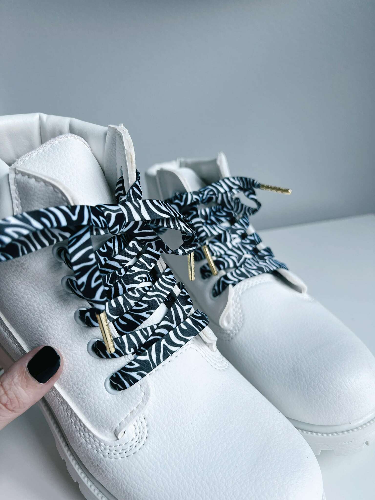 Patterned shoelaces zebra - The Shoelace Brand