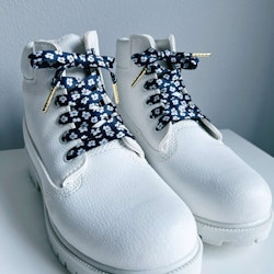 Blue Floral Shoelaces