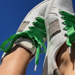 Emerald Green Silk Shoelaces