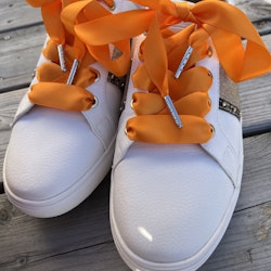 Orange Silk Shoelaces