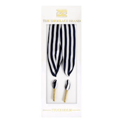 Navy Striped Scarf Shoelaces