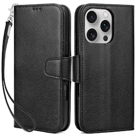 iPhone 16 Pro Max Plånboksfodral - Svart