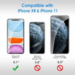 2 kpl karkaistu lasi Näytönsuoja iPhone 11 &amp; XR