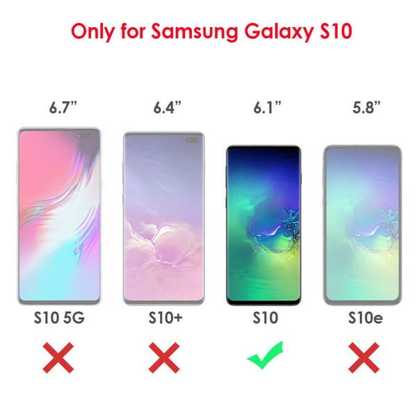 2-Pack Samsung Galaxy S10 - Bubbelfritt Härdat Glas Skärmskydd