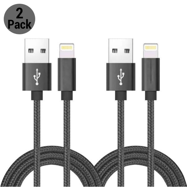 2-Pack 2 meter Lightning Kabel Svart