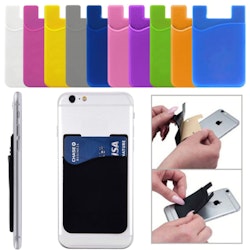 2-pack Universal Mobil plånbok/korthållare - Självhäftande - 12 Färger