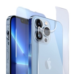 iPhone 13 Pro karkaistu lasi edessä ja takana